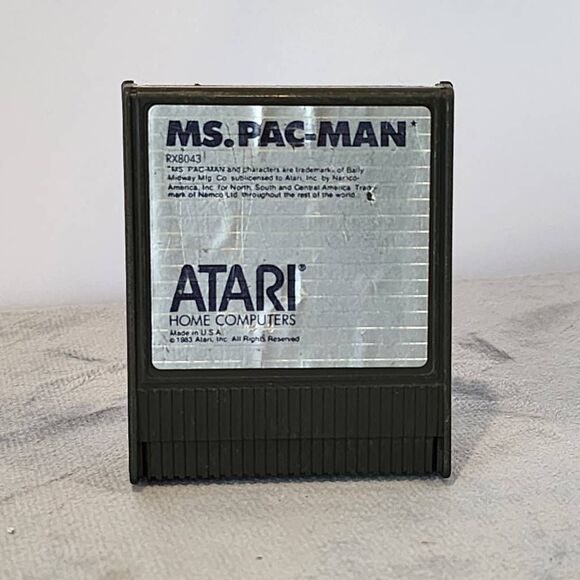 No Brand Other - Atari 400 Ms Pac Man Game Silver Label Version RX8043 Left Vintage (untested)